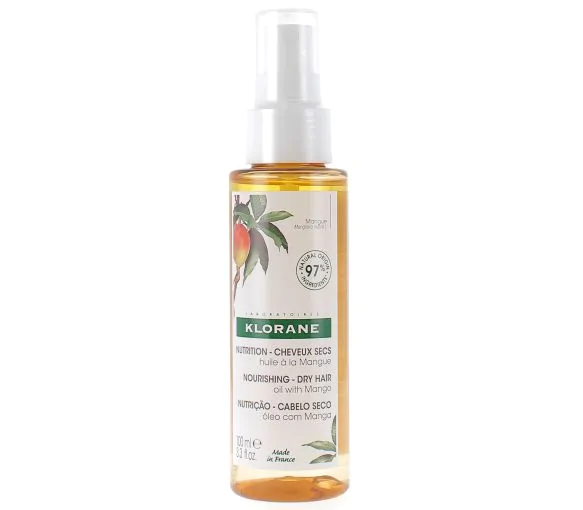 Spray nutrition cheveux secs huile à la mangue Klorane - spray de 100 ml