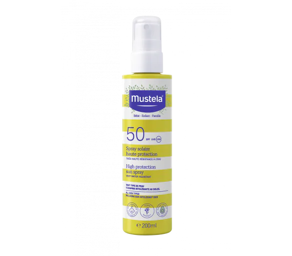 Spray solaire haute protection SPF50 Mustela - spray de 200 ml