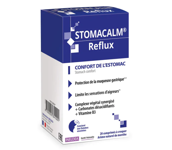 Stomacalm Reflux Ineldea - boîte de 20 comprimés