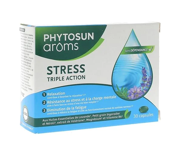 Stress triple action Phytosun Arôms - boîte de 30 capsules