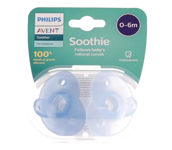 Sucettes Soothie 0-6 mois Avent - lot de 2 sucettes