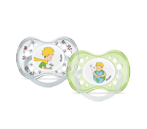 Sucettes anatomiques +18 mois édition limitée Le Petit Prince Dodie - lot de 2 sucettes