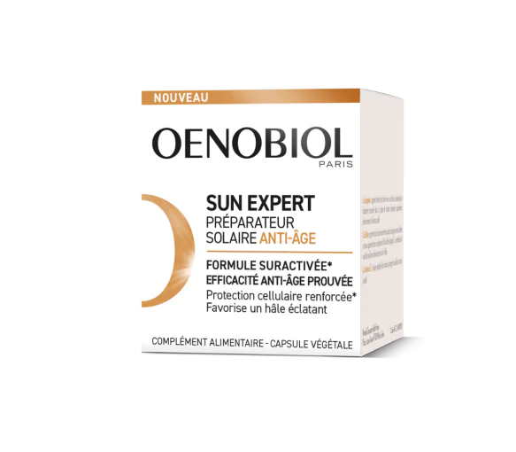 Sun Expert Préparateur solaire anti-âge Oenobiol - pot de 30 capsules