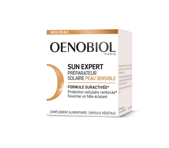 Sun Expert Préparateur solaire peau sensible Oenobiol - pot de 30 capsules
