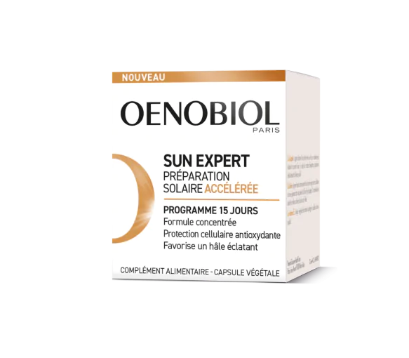 Sun expert Préparation solaire accélérée Oenobiol - pot de 15 capsules
