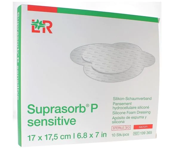 Suprasorb P sensitive sacrum pansement hydrocellulaire siliconé 17x17.5cm Lohmann & Rausher - boite de 10 pansements