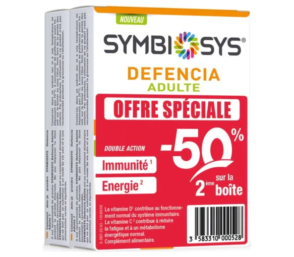 Symbiosys Defencia adulte Biocodex - lot de 2 boîtes de 30 gélules