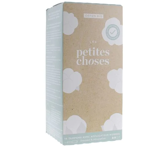 Tampon Hygiénique Bio Normal avec applicateur Les Petites Choses - boîte de 16 tampons