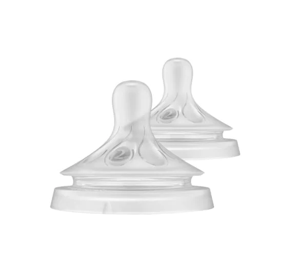 Tétine Natural Response débit moyen nouveau-né 0 mois + Avent - lot de 2 tétines
