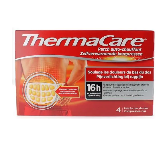 ThermaCare patch auto-chauffant 16h bas du dos - boîte de 4 patchs