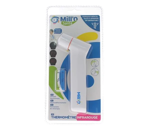 Thermomètre infrarouge sans contact frontal et auriculaire Mill'O - un thermomètre