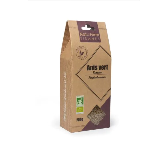 Tisane Anis vert semence bio digestion Nat & Form - sachet de 90 g