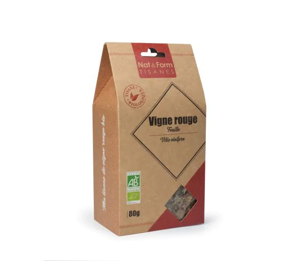 Tisane Feuille Vigne Rouge bio Circulation Nat & Form - sachet de 80 g