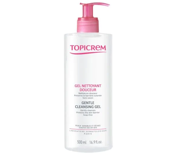 Gel nettoyant douceur Topicrem - flacon-pompe de 500 ml