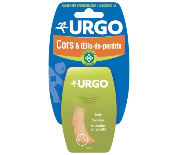 Traitement Cors et Oeils-de-Perdrix Urgo - 5 pansements gel