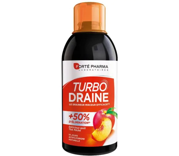 Turbodraine goût thé pêche Forté Pharma - flacon de 500 ml
