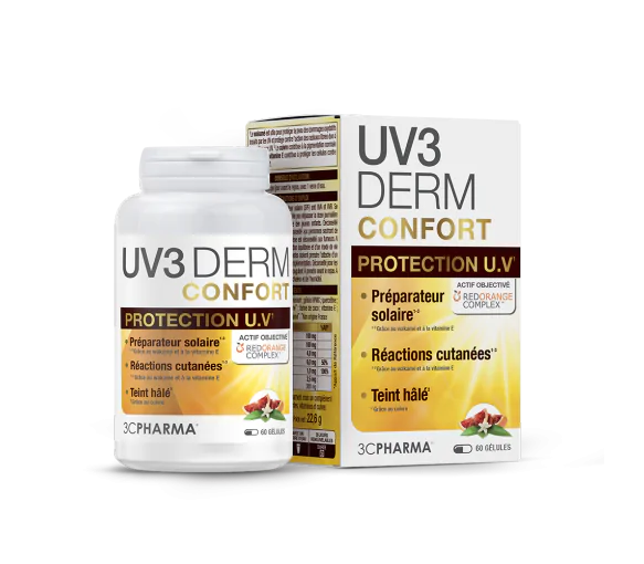 UV3 Derm Confort 3C Pharma - boîte de 60 gélules