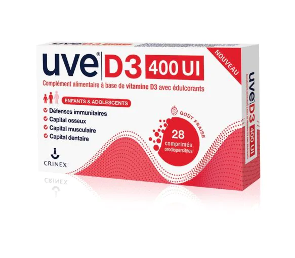 UVE D3 400 UI Crinex - boite de 28 comprimés