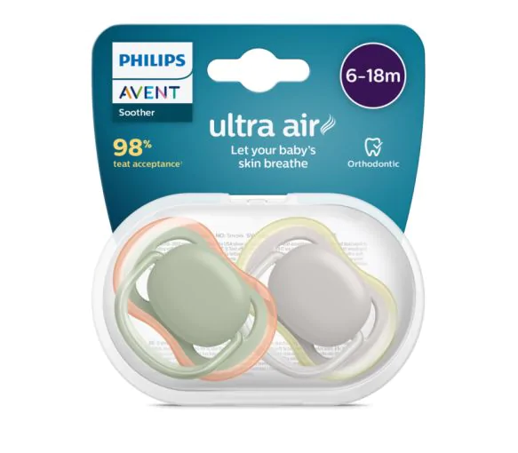 Ultra Air Sucette 6-18 mois Philips Avent - lot de 2 sucettes