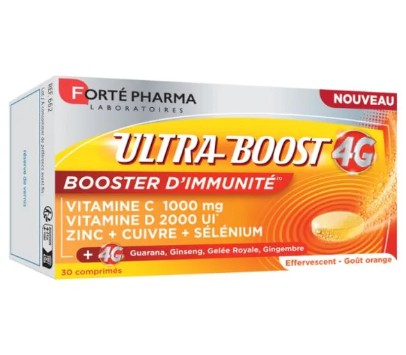 Ultra Boost 4G Booster d'immunité Forté Pharma - boîte de 30 comprimés effervescents