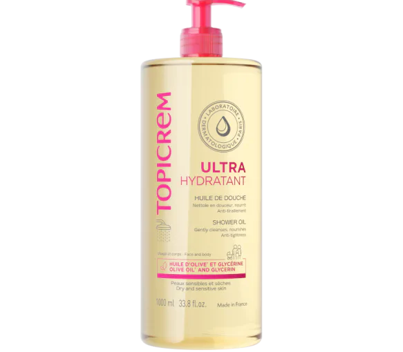 Ultra hydratant huile de douche Topicrem - flacon-pompe de 1 L