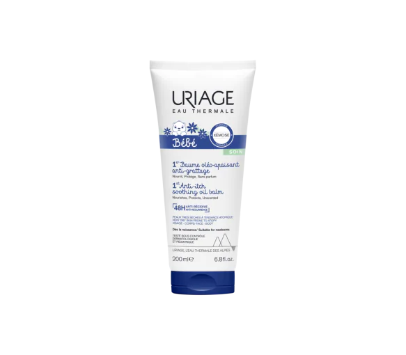 Uriage Bébé 1er Baume oléo-apaisant anti-grattage - Tube de 200 ml