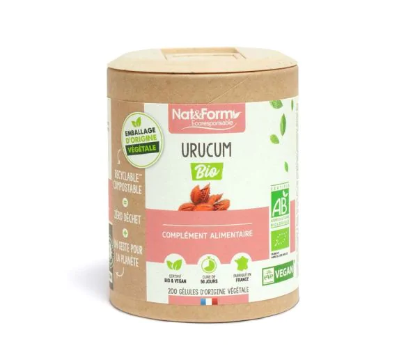 Urucum bio Ecoresponsable Nat&Form - boite de 200 gélules