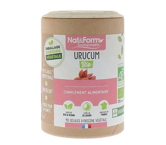 Urucum bio Nat&Form - pot de 90 gélules
