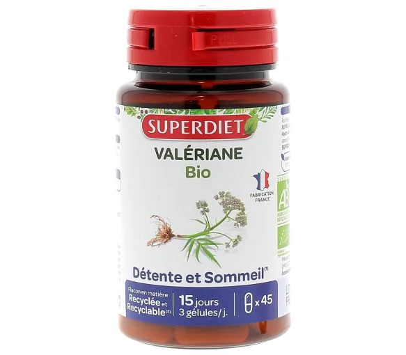 Valériane bio Super Diet - boite de 45 gélules