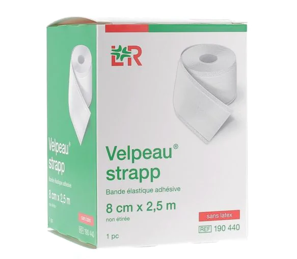 Velpeau Strapp Bande élastique adhésive Lohmann & Rausher - bande de 8cm x 2.5m