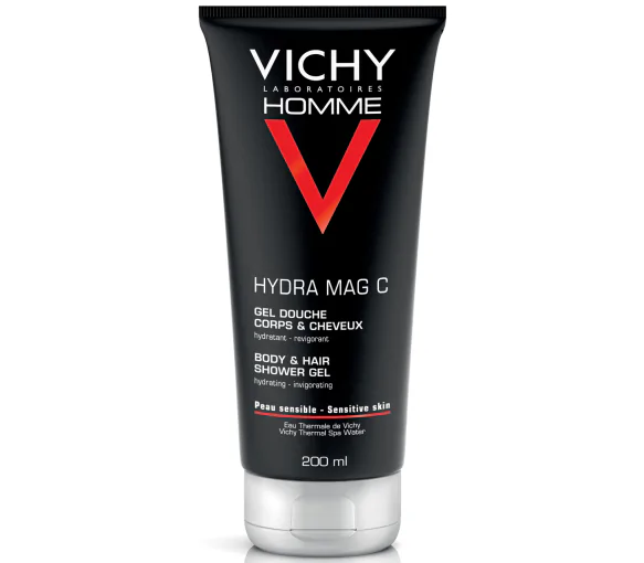 Hydra mag C gel douche corps & cheveux Vichy homme - tube de 200 ml