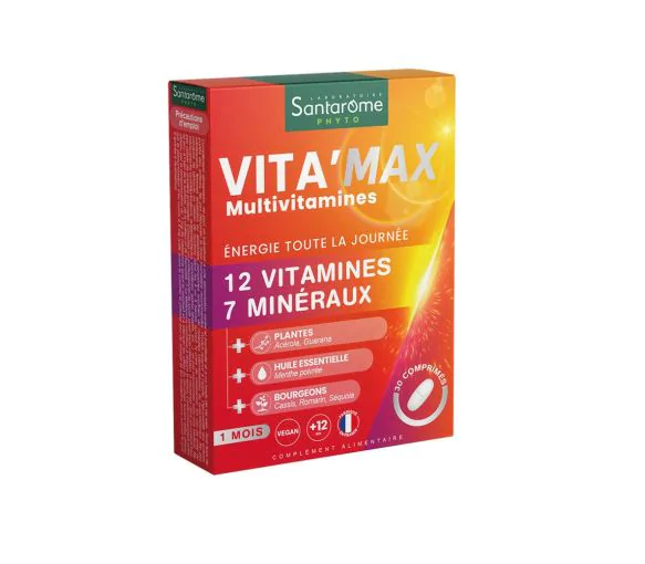 Vita'max multivitamines Santarome - boîte de 30 comprimés