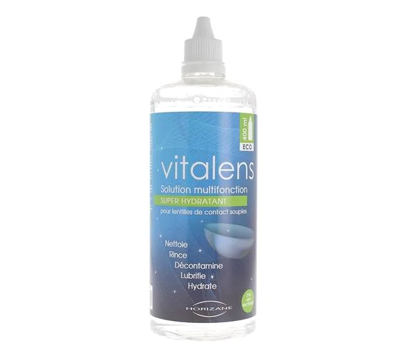 Vitalens Solution multifonction super hydratant pour lentilles de contact souples Horizane - flacon de 400ml