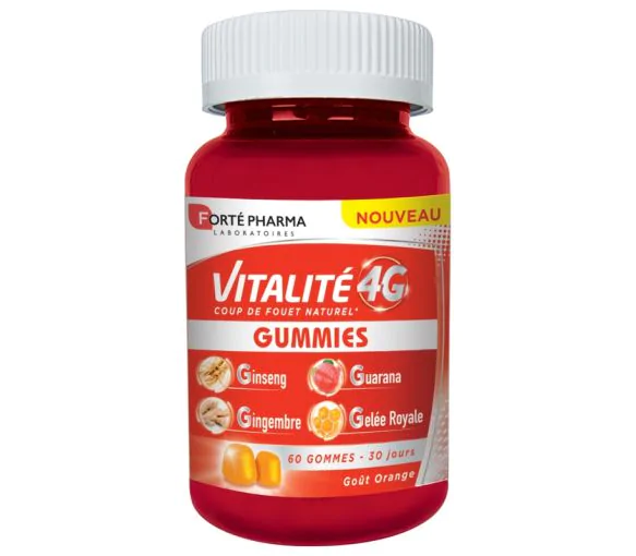 Vitalité 4G Forté Pharma - pot de 60 gummies