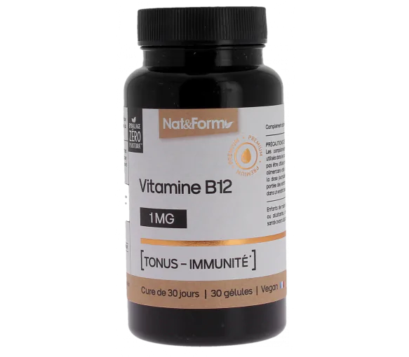 Vitamine B12 1mg Nat&Form - pot de 30 gélules