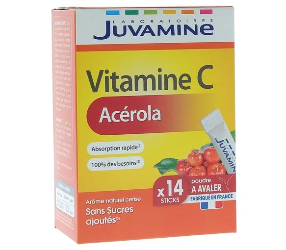 Vitamine C Acérola Juvamine - boite de 14 stick