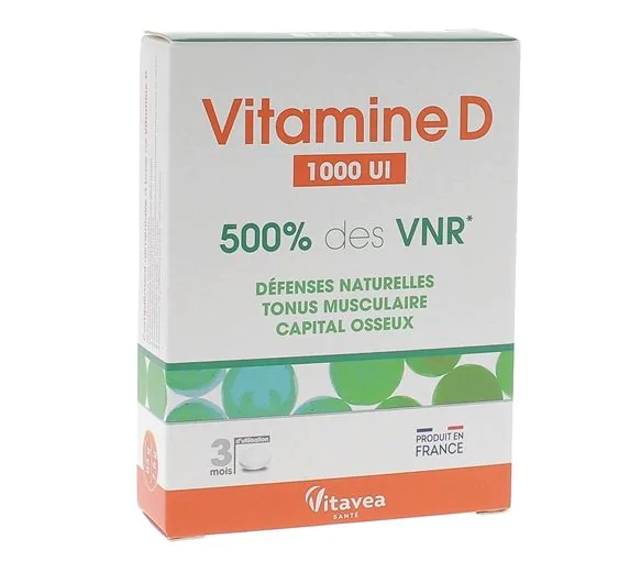 Vitamine D 1000 UI Vitavea - boîte de 90 comprimés