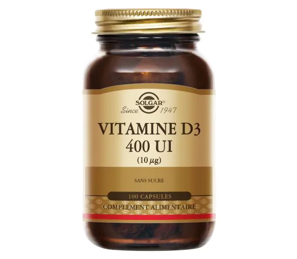Vitamine D3 Solgar - pot de 100 gélules