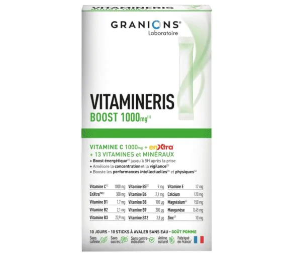 Vitamineris Boost 1000 mg Granions - boîte de 10 sticks