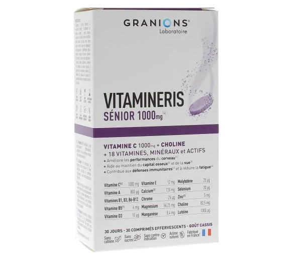 Vitamineris Sénior 1000mg Granions - boîte de 30 comprimés effervescents