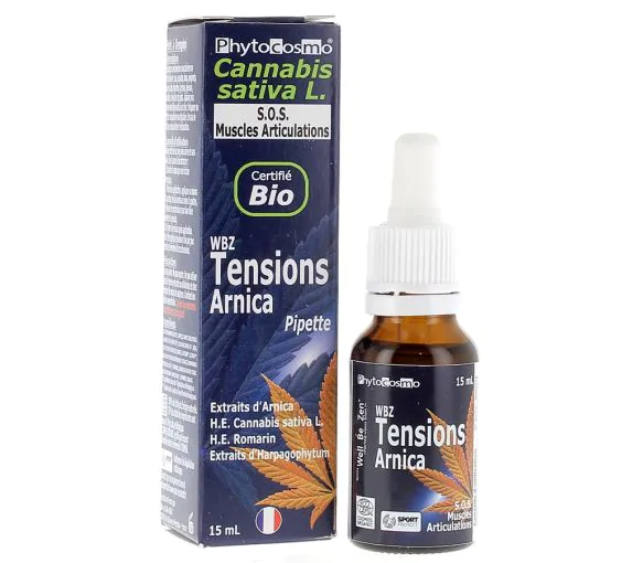 WBZ tensions Arnica Sérum bio Phytocosmo - flacon compte-gouttes de 15ml