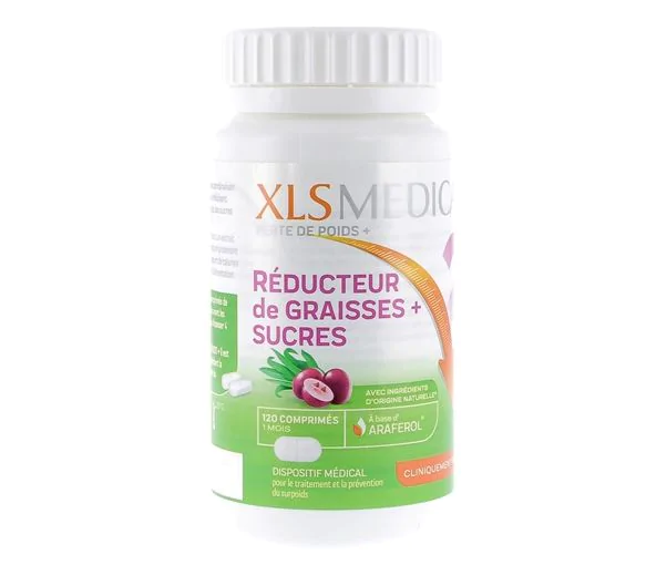 Perte de poids+ Réducteur de graisses + sucres XL-S Medical - boîte de 120 comprimés