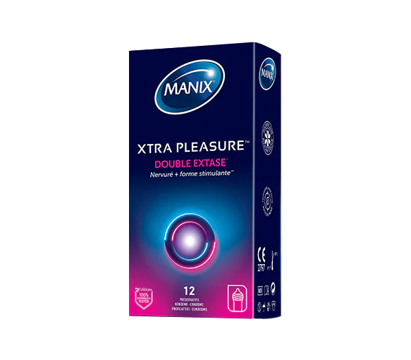 Préservatifs XTRA Pleasure double extase Manix - boite de 12 préservatifs
