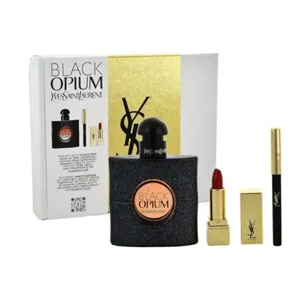 Yves Saint Laurent Black Opium & Eye Pencil No. 1 & Rouge Eau de Parfum 50ml Unisexe