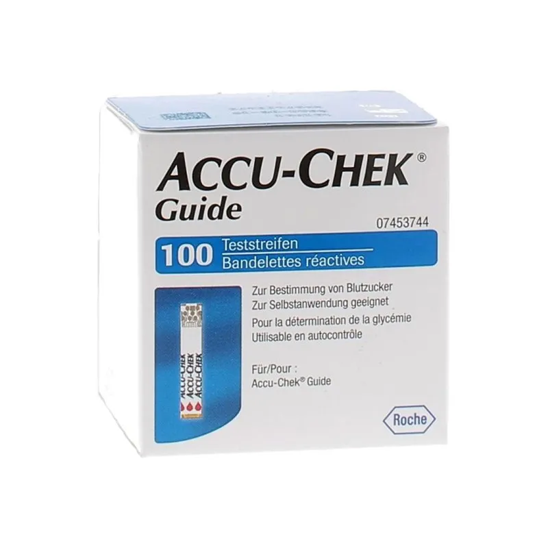 Labokapharma - Accu-Chek Guide 100 bandelettes réactives