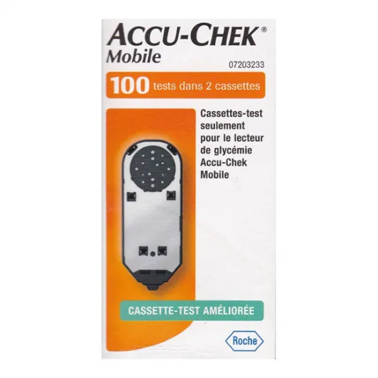 Accu-Chek Mobile cassette-test améliorée boîte 100 tests - MyHappyPara