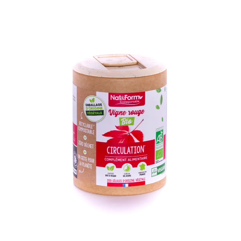 Achat Complément alimentaire Vigne Rouge Bio Circulation Nat&Form