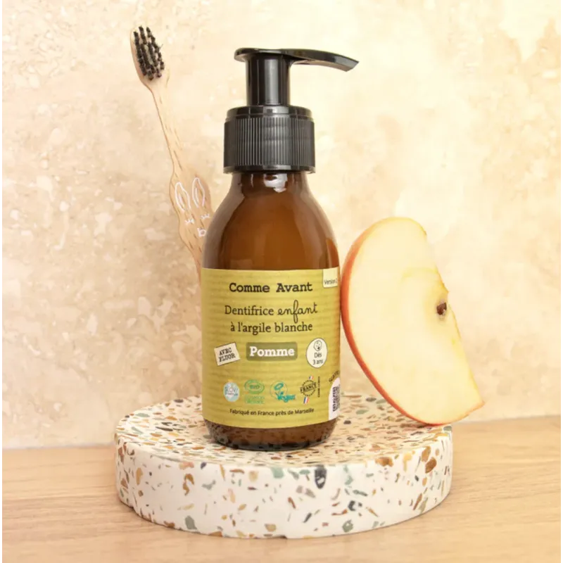 Dentifrice enfant Bio en pâte fluoré à la pomme - Version 2 Comme Avant