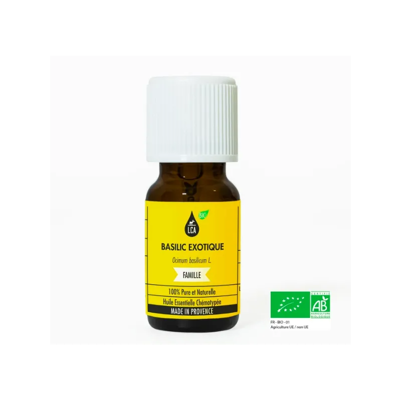 Achat Huile Essentielle Basilic Exotique Bio de LCA Aroma au meilleur prix