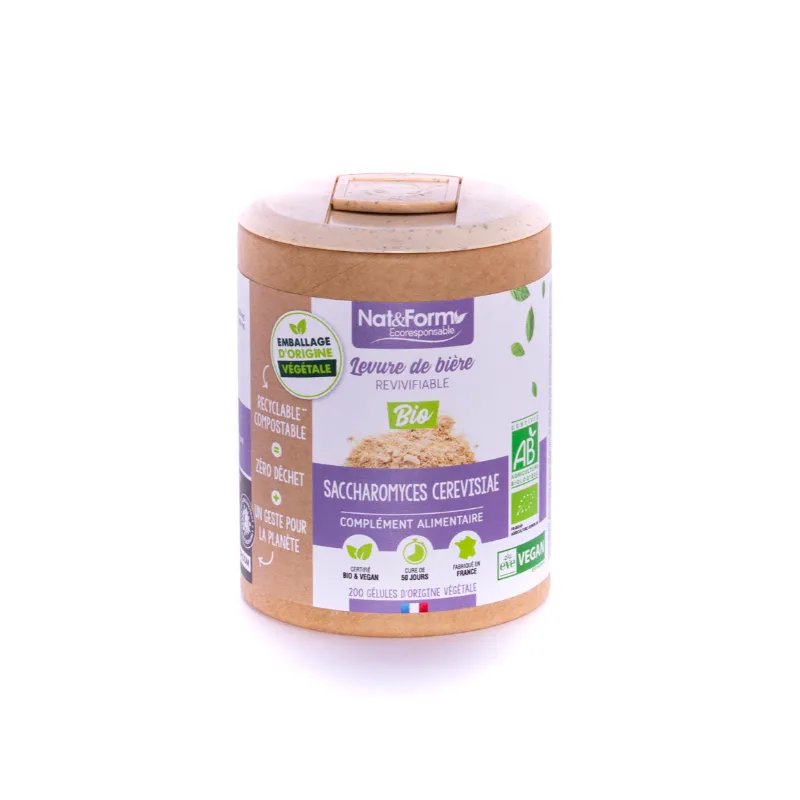 Achat Levure de Bière Revivifiable Bio (90Gel) Nat&Form| AlpenPara